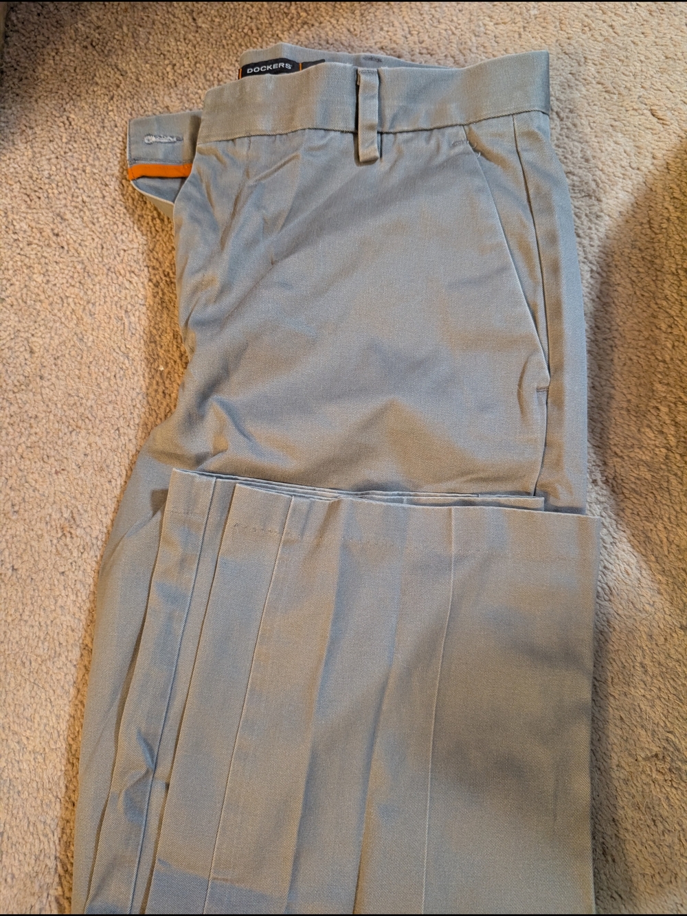 Dockers Classic Khaki Pleated Pants - Light Gray